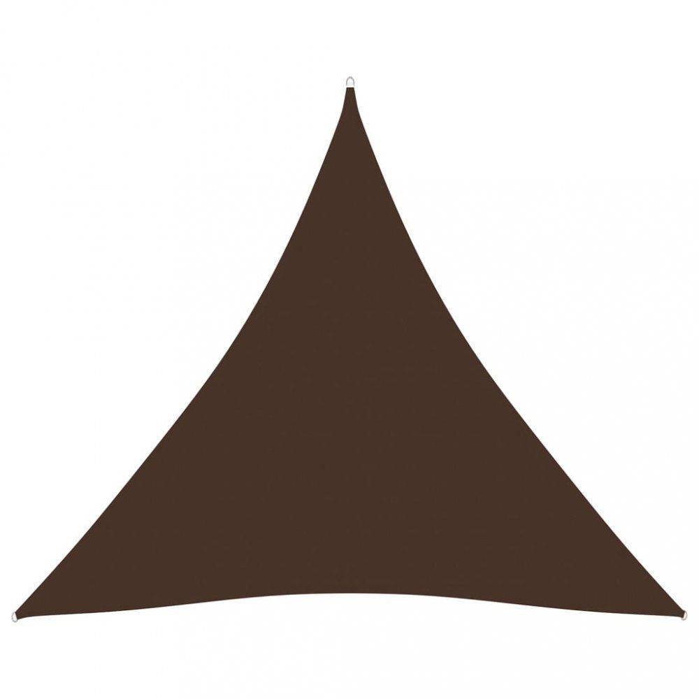 Stínící plachta trojúhelníková 4x4x4 m oxfordská látka Dekorhome Hnědá - DEKORHOME.CZ