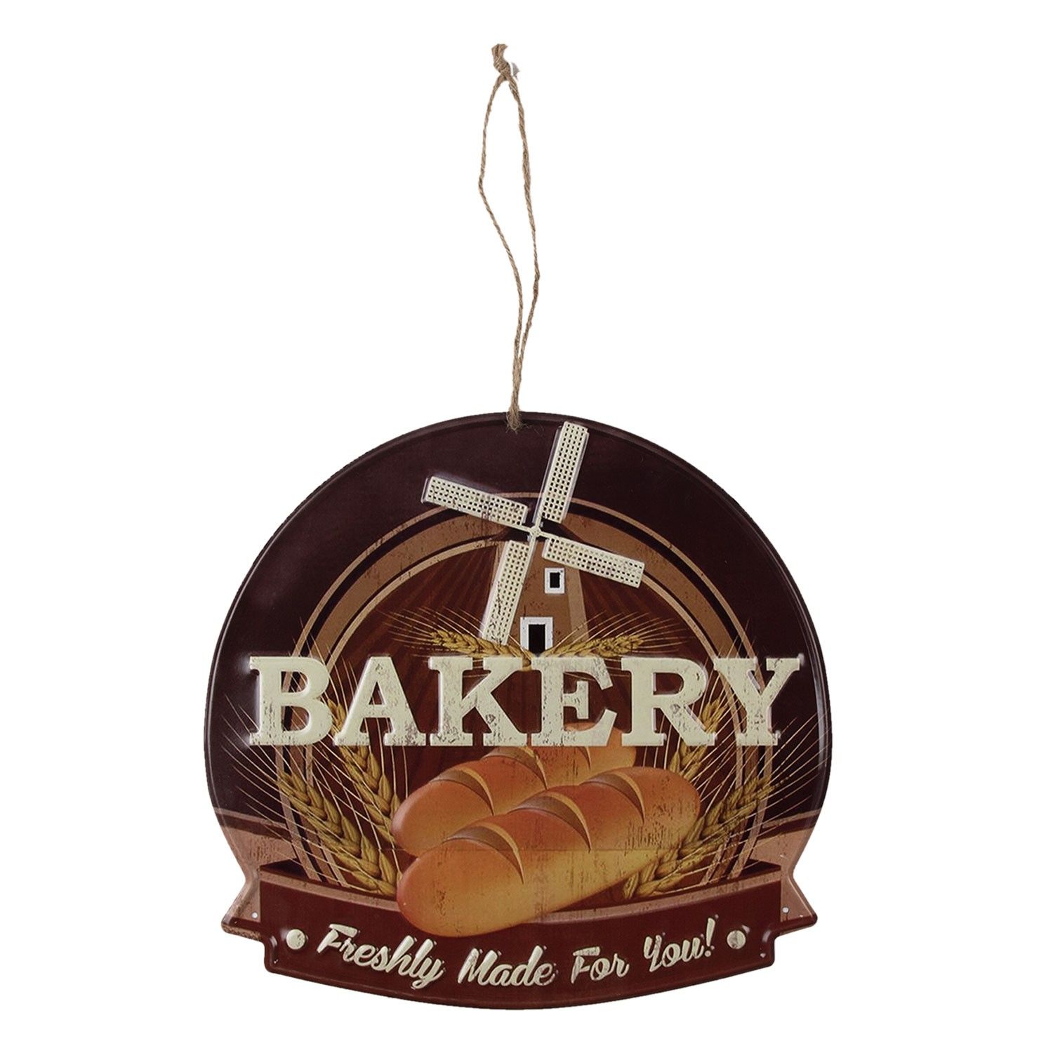 Nástěnná kovová cedule Bakery - 38*40 cm Clayre & Eef - LaHome - vintage dekorace
