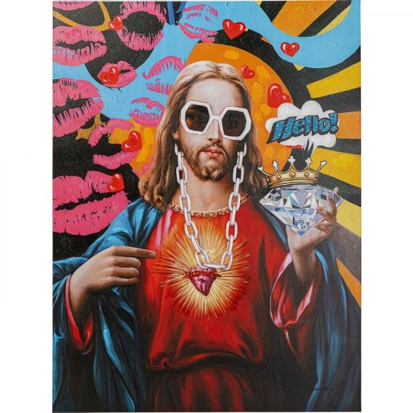 Obraz na plátně Jesus Pop 90x120cm - KARE