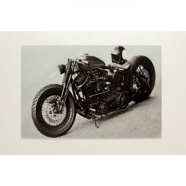 Skleněný obraz Motorka Cruiser (přestavba Harley-Davidson)120x80cm - KARE