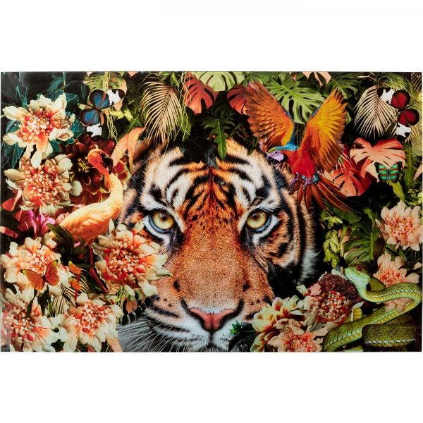 Skleněný obraz Tygr na lovu 150x100cm - KARE