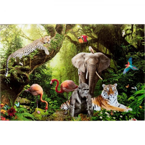 Skleněný obraz Animal Paradise 150x100cm - KARE