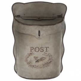 Závěsná kovová poštovní schránka Vintage, šedá