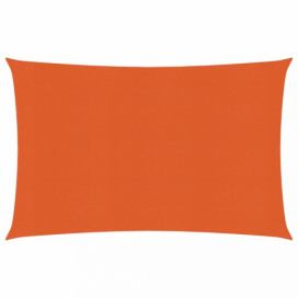 Stínící plachta obdélníková HDPE 3,5 x 4,5 m Dekorhome Oranžová