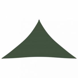 Stínící plachta trojúhelníková HDPE 2,5 x 2,5 x 3,5 m Dekorhome Tmavě zelená