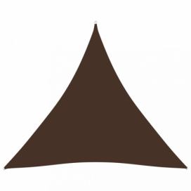 Stínící plachta trojúhelníková 4x4x4 m oxfordská látka Dekorhome Hnědá