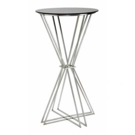 Barový stolek Mauro Ferretti Orto 60x105 cm, stříbrná/černá
