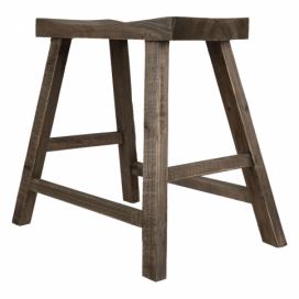 Hnědá antik dřevěná stolička - 56*37*50 cm Clayre & Eef