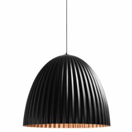 Nordic Design Černo měděné kovové závěsné světlo Liss 50 cm