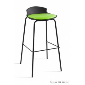Barová židle Duke černá zelená 