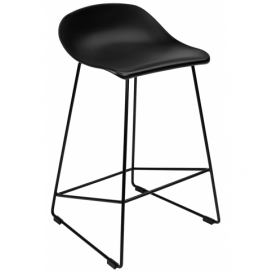 Barová židle ROLF Černý 66 cm polipropylen, kov