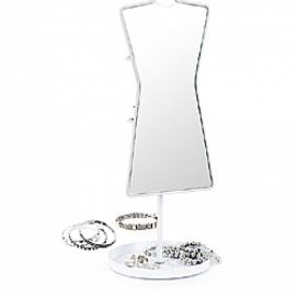 BALVI Stolní zrcadlo s věšáčkem na šperky Sissy