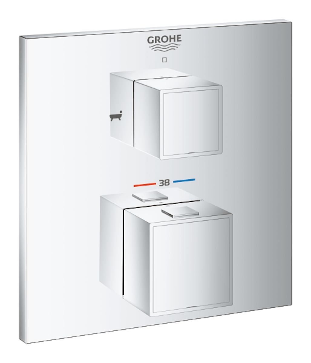 Termostat Grohe Grohtherm Cube bez podomítkového tělesa chrom 24155000 - Siko - koupelny - kuchyně