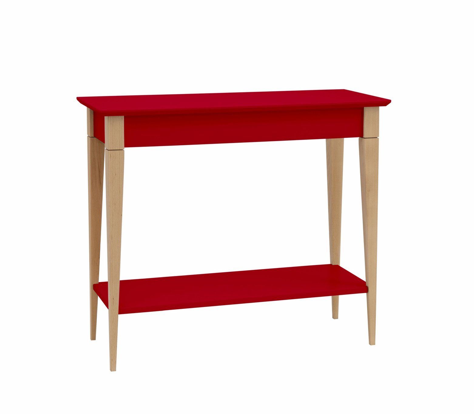 Ragaba Konzolový stolek Svante, 65x35x74 cm, červená/přírodní - MUJ HOUSE.cz