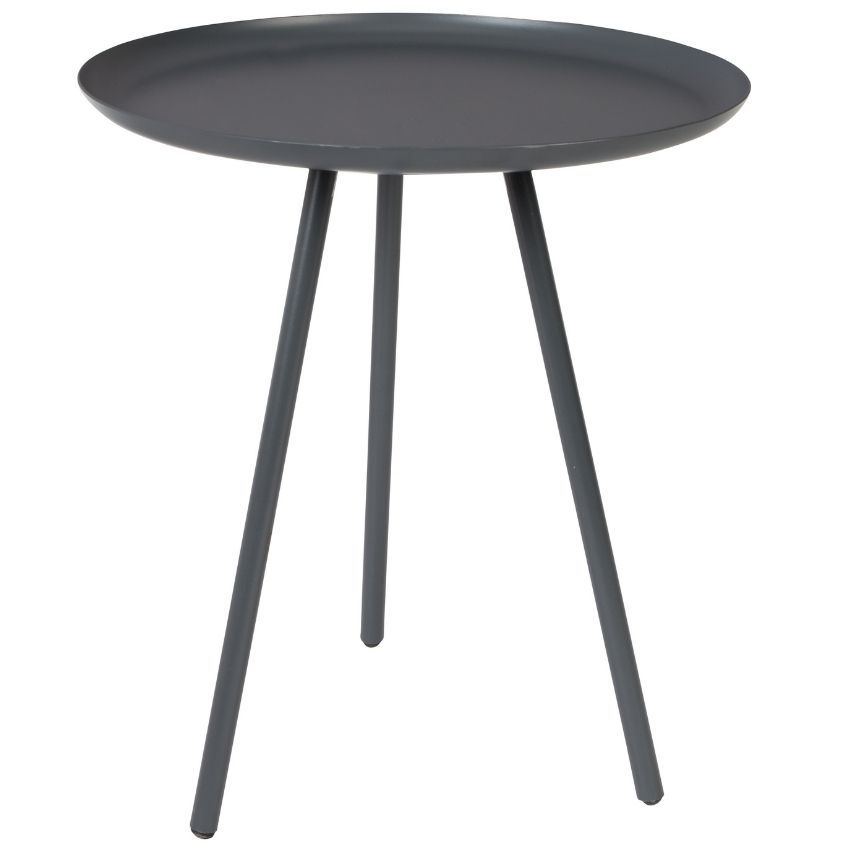 White Label Tmavě šedý kovový odkládací stolek WLL FROST 39 cm - Designovynabytek.cz