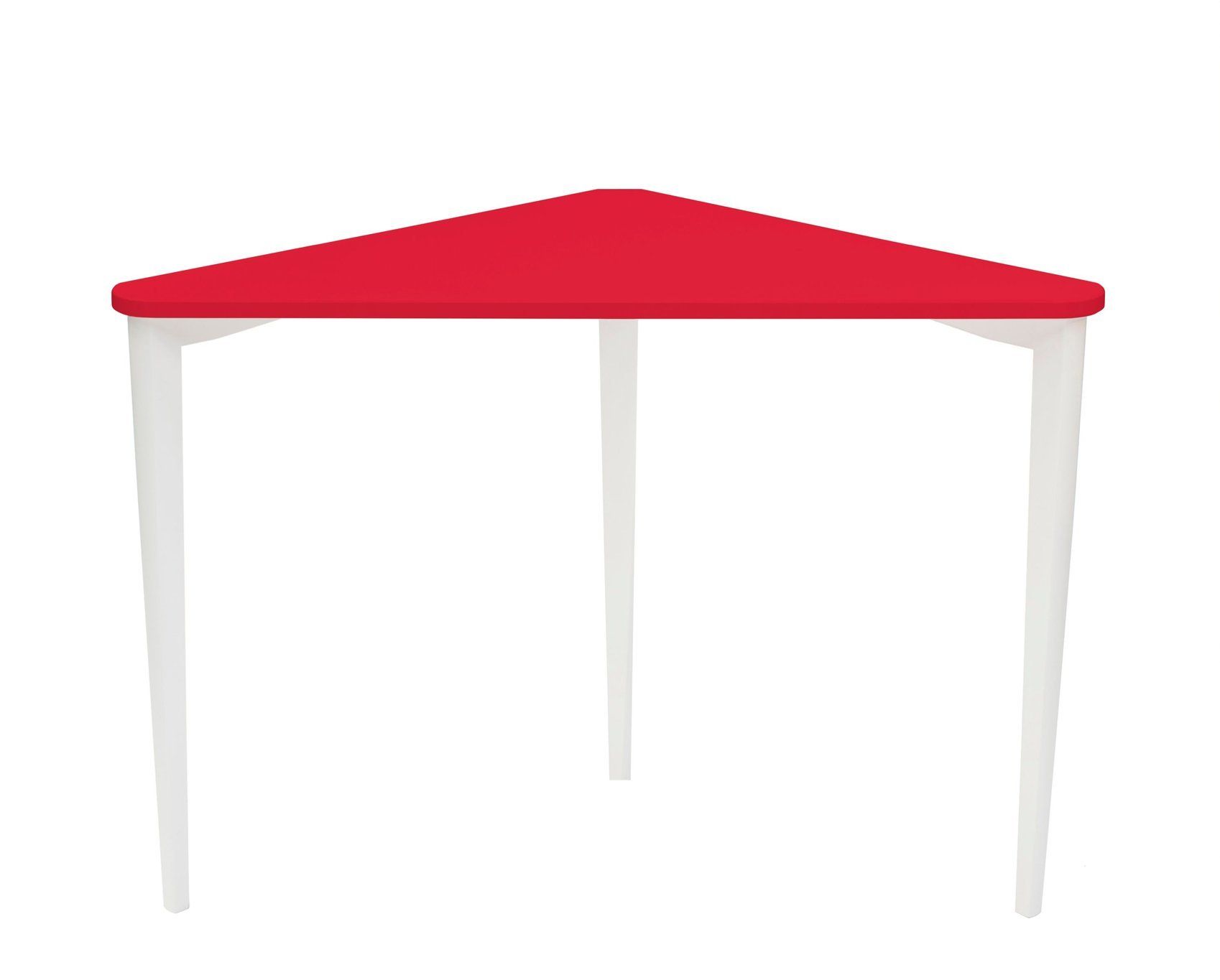Ragaba Rohový psací/konzolový stolek Lavito, 114x85x75 cm, červená/bílá - MUJ HOUSE.cz
