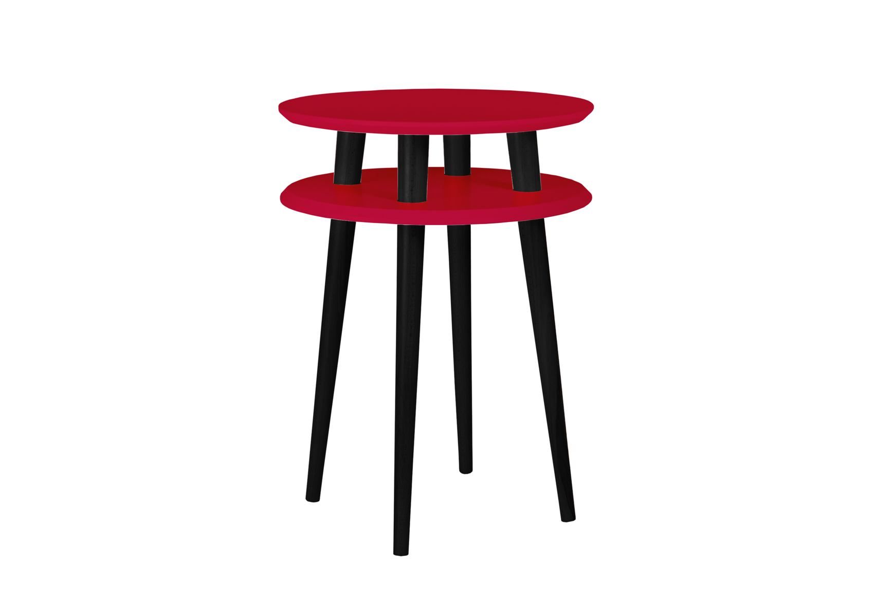 Ragaba Odkládací stolek Iram, 45x45x61 cm, červená/černá - MUJ HOUSE.cz