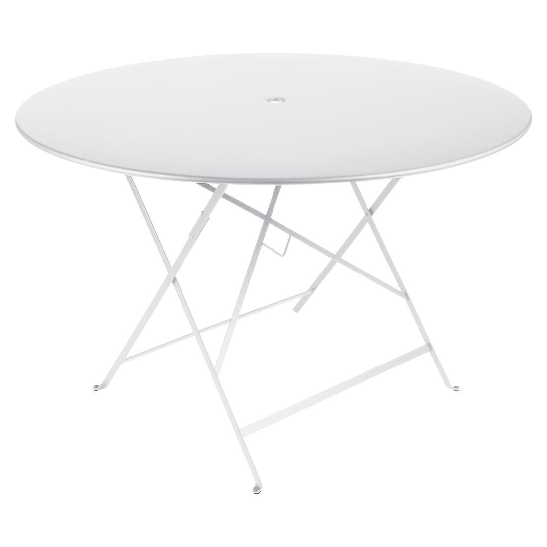 Bílý kovový skládací stůl Fermob Bistro Ø 117 cm - Designovynabytek.cz