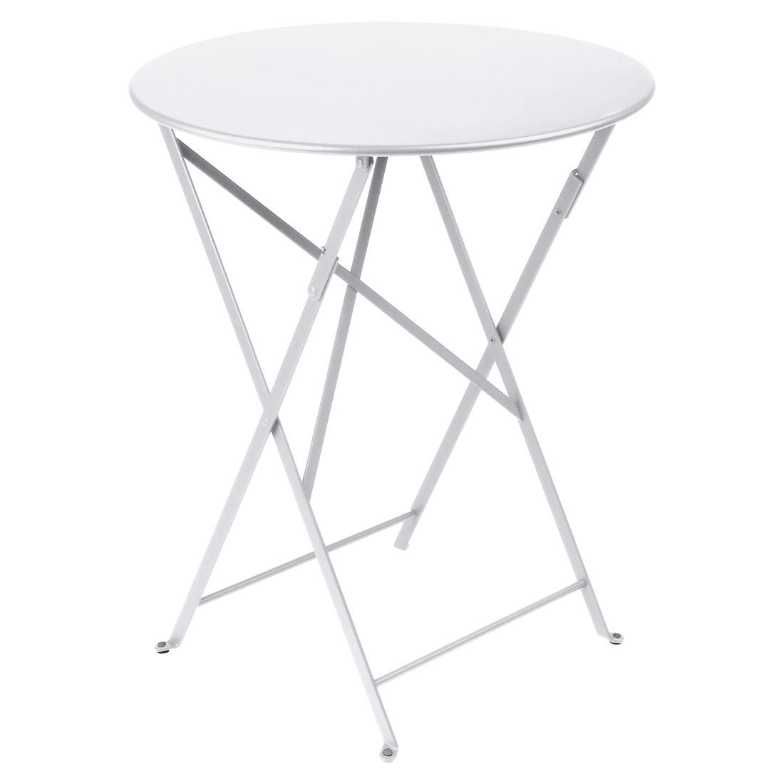 Bílý kovový skládací stůl Fermob Bistro+ Ø 60 cm - Designovynabytek.cz