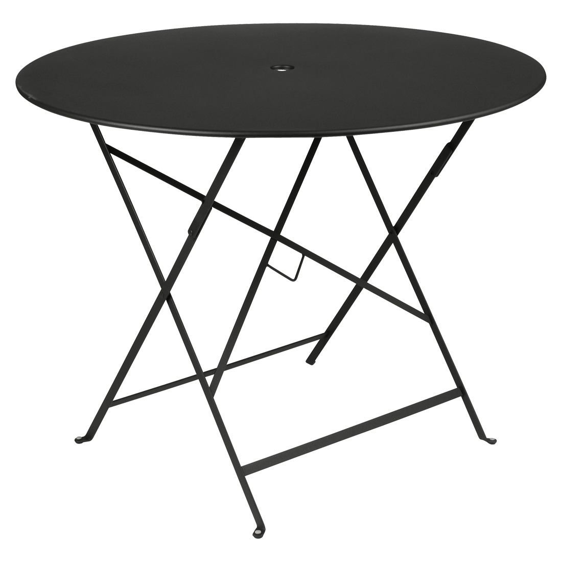 Černý kovový skládací stůl Fermob Bistro Ø 96 cm - Designovynabytek.cz
