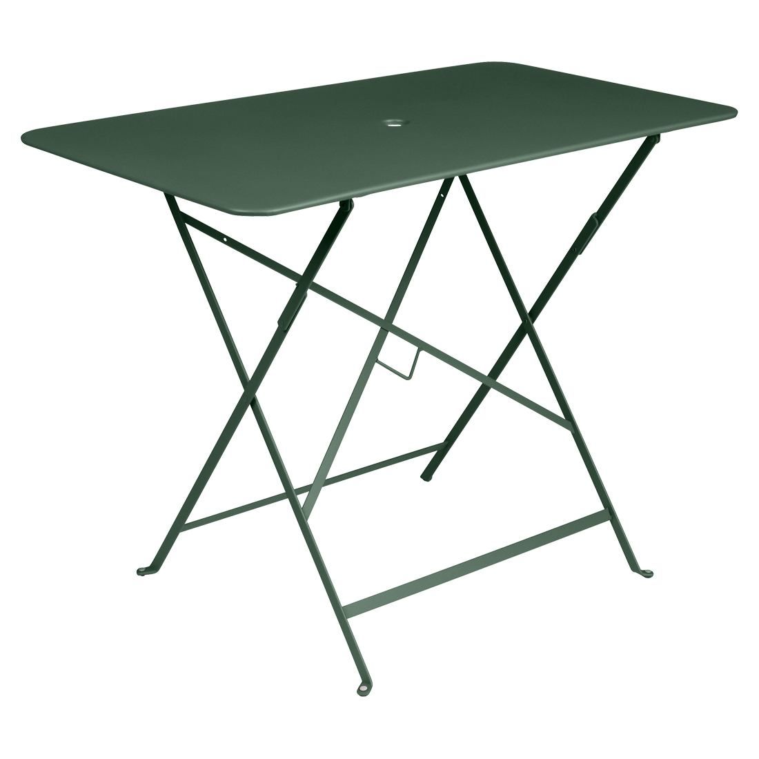 Tmavě zelený kovový skládací stůl Fermob Bistro 97 x 57 cm - Designovynabytek.cz