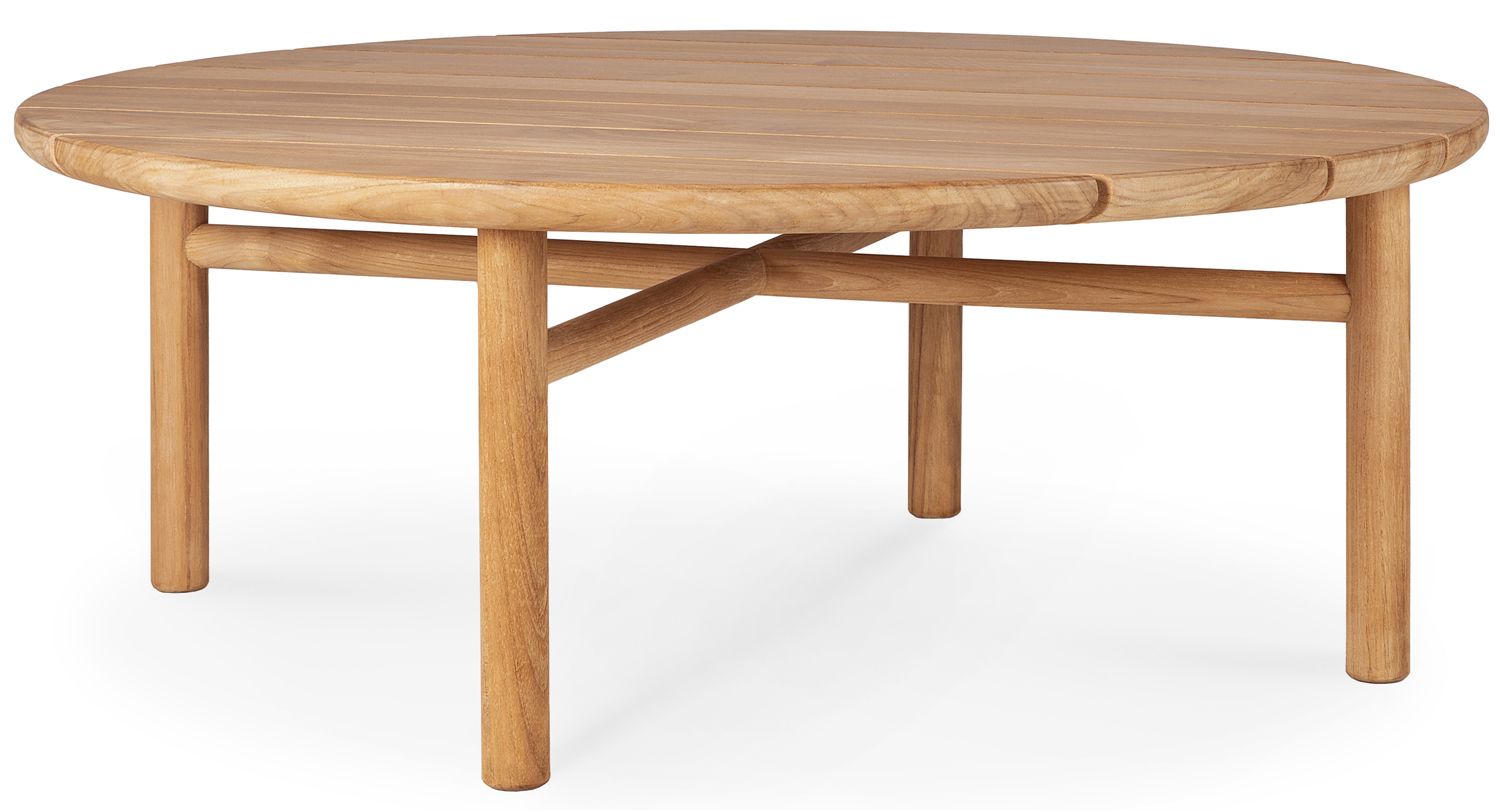 Ethnicraft designové zahradní stoly Teak Quatro Outdoor Coffee Table (průměr 95 cm) - DESIGNPROPAGANDA