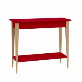 Ragaba Konzolový stolek Svante, 65x35x74 cm, červená/přírodní