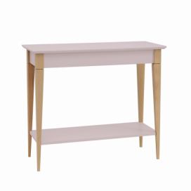 Ragaba Konzolový stolek Svante, 65x35x74 cm, růžová/přírodní