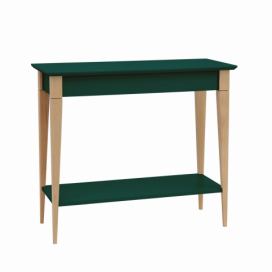 Ragaba Konzolový stolek Svante II, 85x35x74 cm, lahvově zelená/přírodní