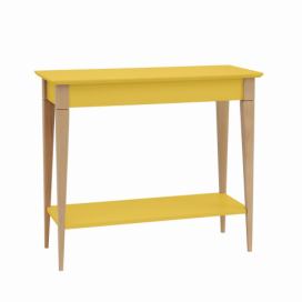 Ragaba Konzolový stolek Svante II, 85x35x74 cm, žlutá/přírodní