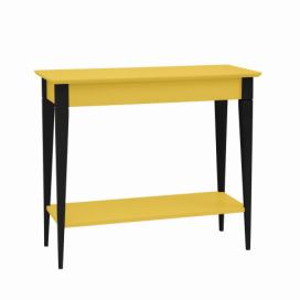 Ragaba Konzolový stolek Svante III, 105x35x74 cm, žlutá/černá