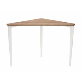 Ragaba Rohový psací/konzolový stolek Lavito, 114x85x75 cm, dub/bílá