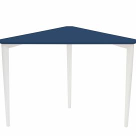 Ragaba Rohový psací/konzolový stolek Lavito, 114x85x75 cm, námořní modrá/bílá