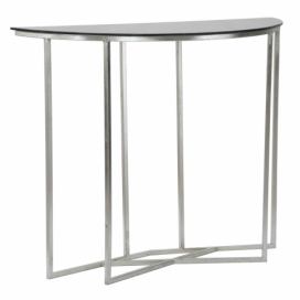 Konzolový stolek Mauro Ferretti Orto 100x40x80 cm, stříbrná/černá