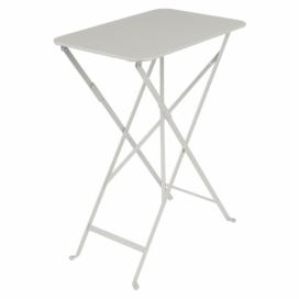 Světle šedý kovový skládací stůl Fermob Bistro 37 x 57 cm