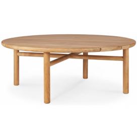 Ethnicraft designové zahradní stoly Teak Quatro Outdoor Coffee Table (průměr 95 cm)