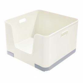 Bílý úložný box iDesign Eco Open, 39 x 39 cm