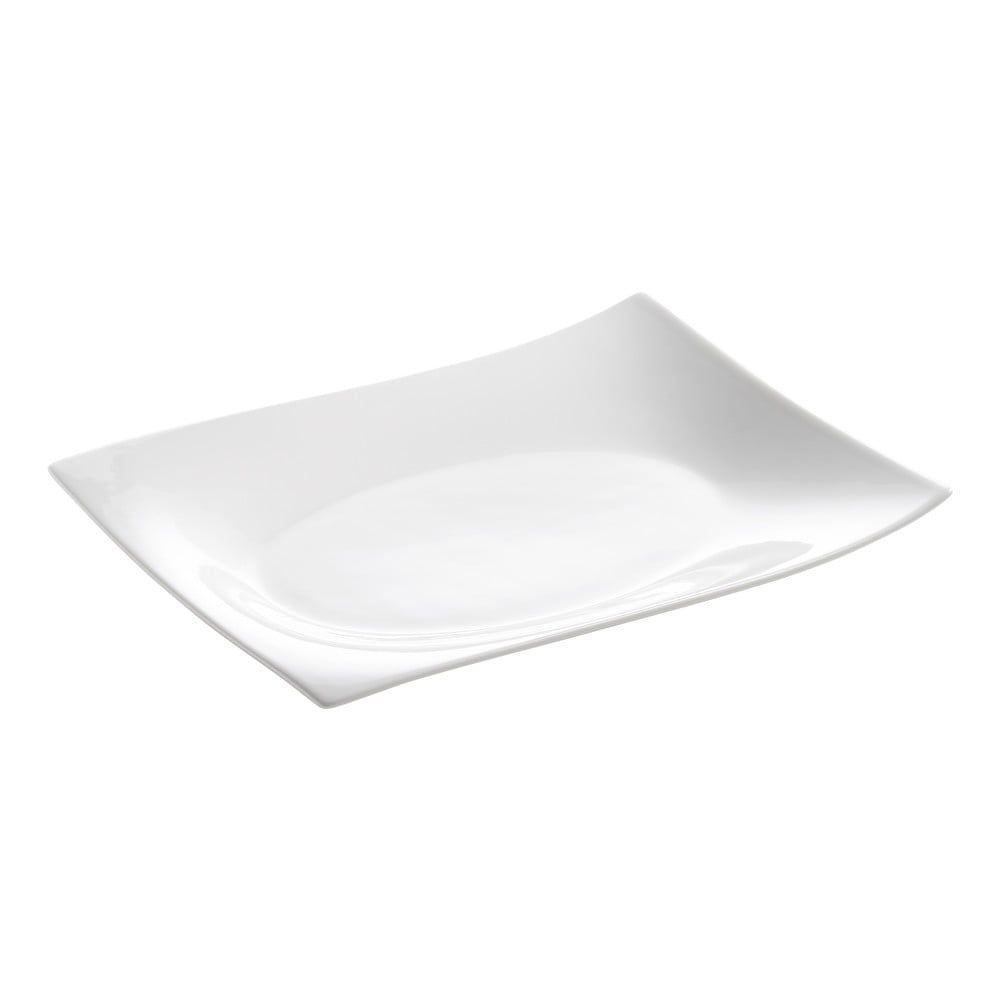 Bílý porcelánový talíř Maxwell & Williams Motion, 25 x 19 cm - Bonami.cz