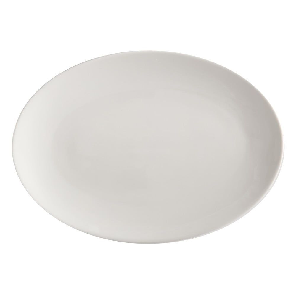 Bílý porcelánový talíř Maxwell & Williams Basic, 35 x 25 cm - Bonami.cz