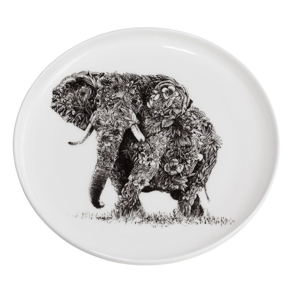 Bílý porcelánový talíř Maxwell & Williams Marini Ferlazzo Elephant, ø 20 cm - Bonami.cz