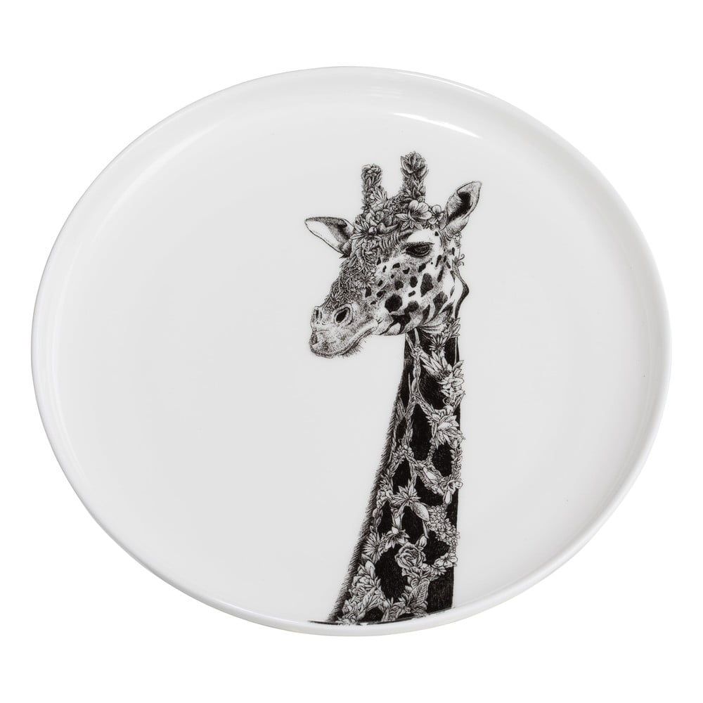 Bílý porcelánový talíř Maxwell & Williams Marini Ferlazzo Giraffe, ø 20 cm - Bonami.cz