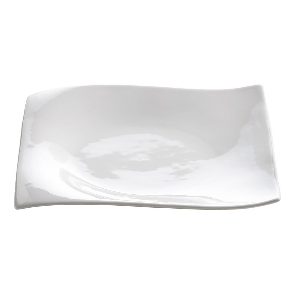 Bílý porcelánový dezertní talíř Maxwell & Williams Motion, 20 x 20 cm - Bonami.cz
