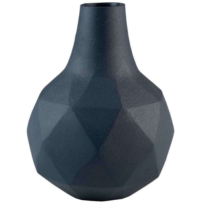 Tmavě modrá kovová váza ZUIVER BLOOM 16 cm - Designovynabytek.cz