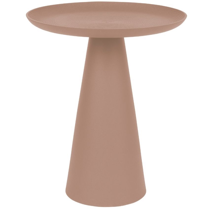 White Label Růžový kovový odkládací stolek WLL RINGAR 34,5 cm - Designovynabytek.cz