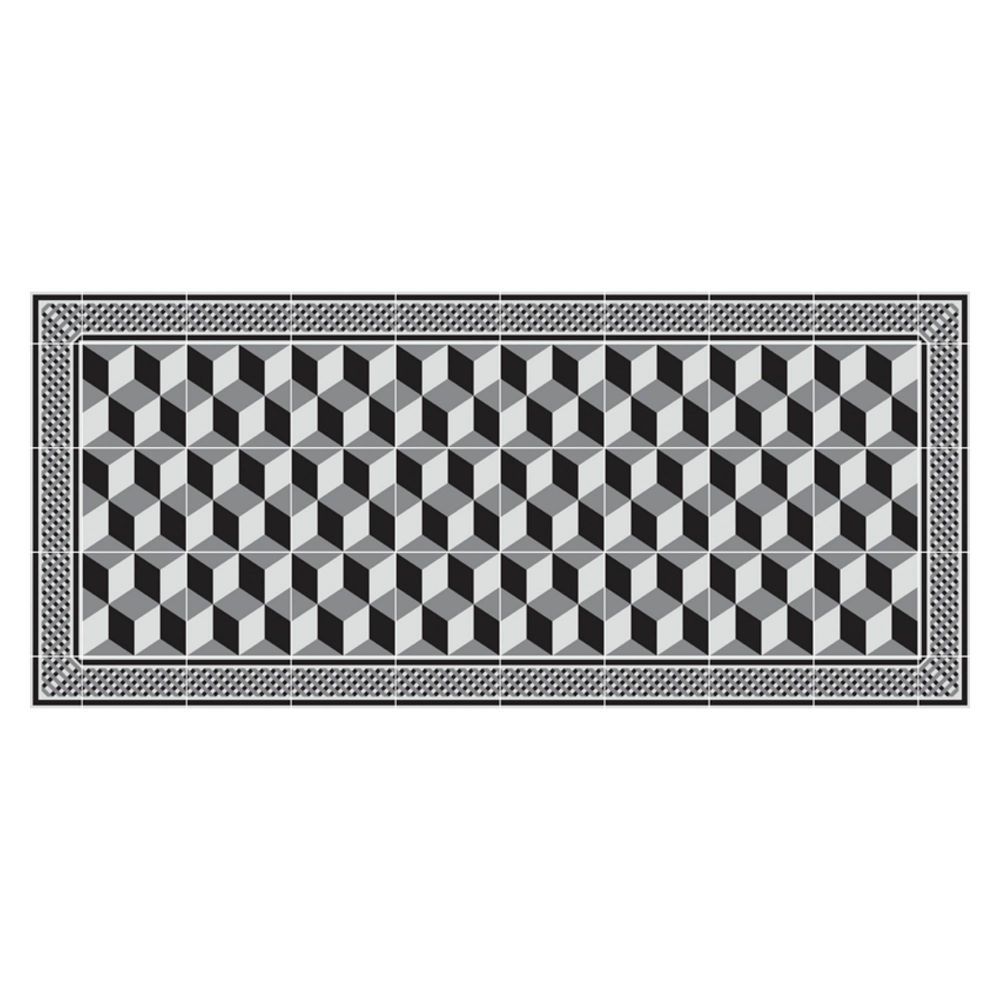 Atmosphera Vinylový koberec MOSAIQ, 50 x 112 cm, černý - EMAKO.CZ s.r.o.