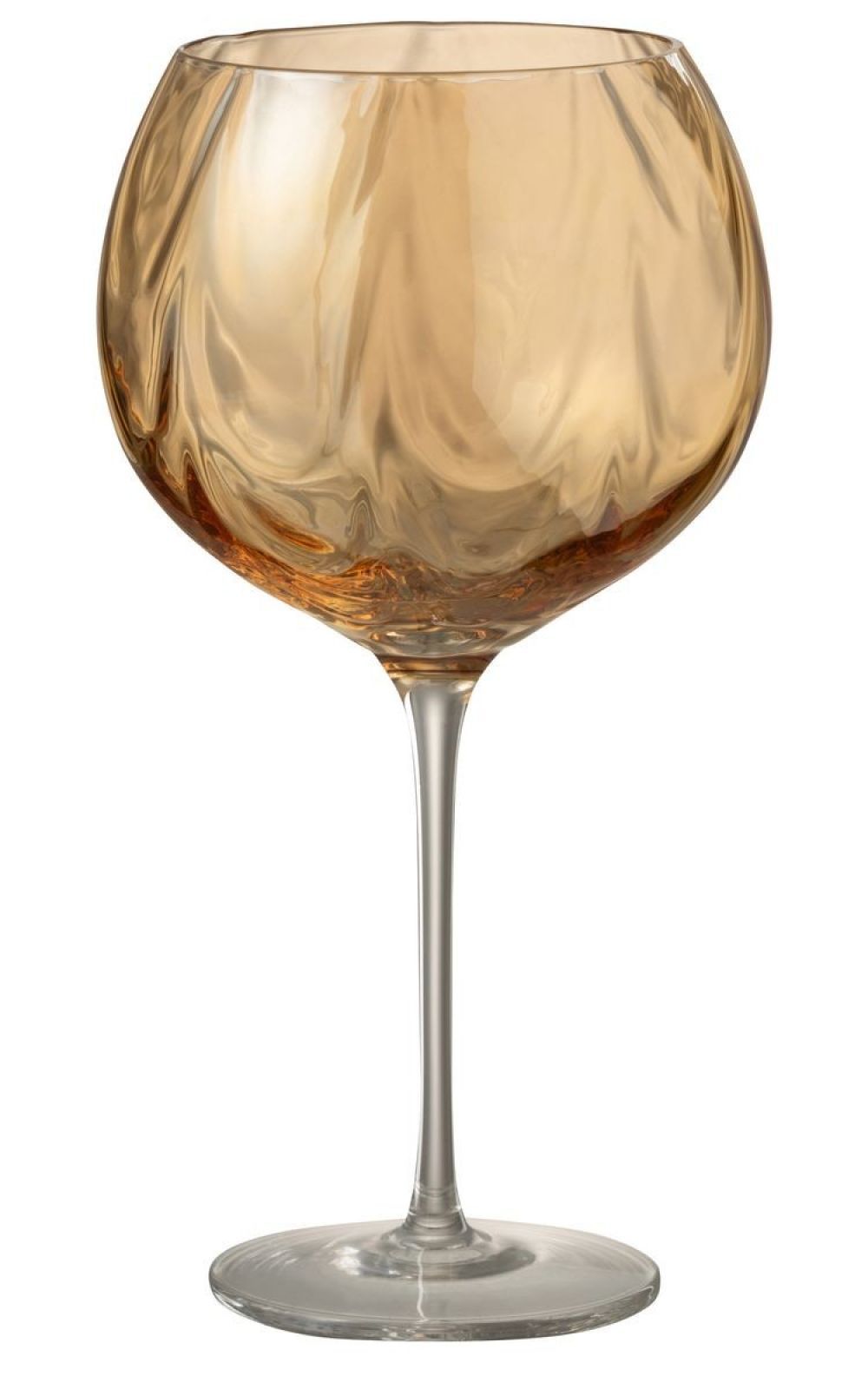 Jantarová sklenička na víno Oil wine - Ø 12*21 cm J-Line by Jolipa - LaHome - vintage dekorace