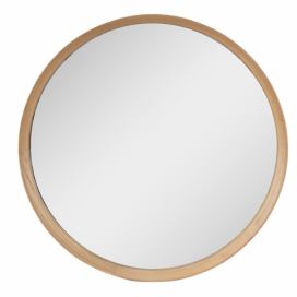 Hnědé kulaté nástěnné zrcadlo Fimone - Ø 80*8 cm Clayre & Eef