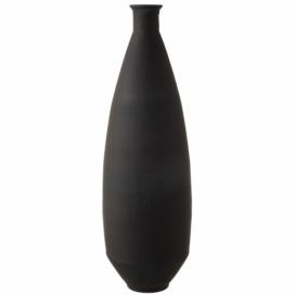 Matně černá skleněná váza J-line Olivius 81 cm