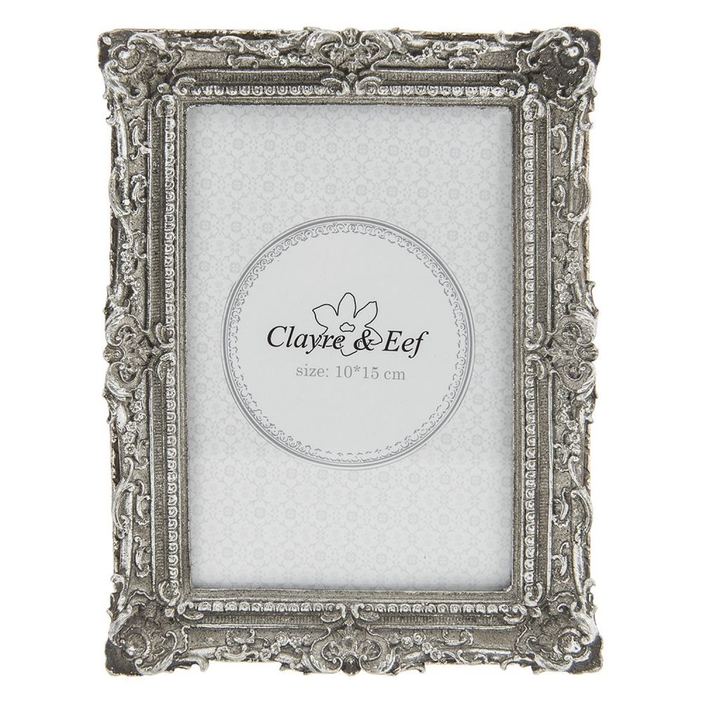 Stříbrný fotorámeček s patinou - 14*19 cm / 10*15 cm Clayre & Eef - LaHome - vintage dekorace