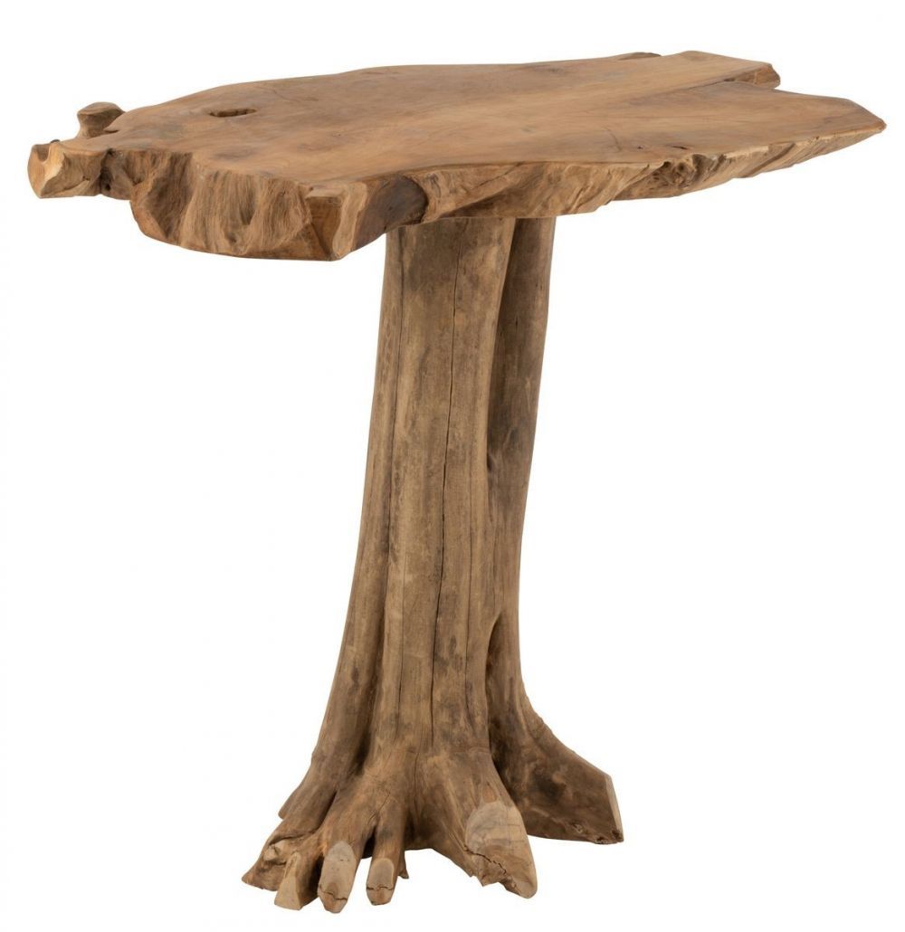 Přírodní barový stůl z teakového dřeva na kmeni Root teak - 107*78*105cm J-Line by Jolipa - LaHome - vintage dekorace
